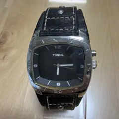 稼働品 美品 フォッシル 腕時計 メンズ スレクタンギュラー クォーツ式 
