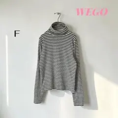 ウィゴー タートルネック ボーダー クロップド 長袖（F）カジュアル シンプル