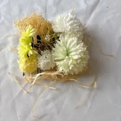 ★髪飾り ドライフラワー 髪飾り 和装 9点セット イエロー 系 セット