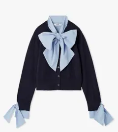 SNIDELスナイデル)ボウタイドッキングニットプルオーバーSWNT254229