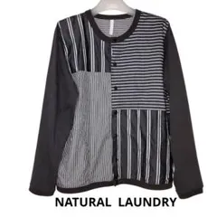 NATURALLAUNDRY パッチワークデザイン 長袖トップス