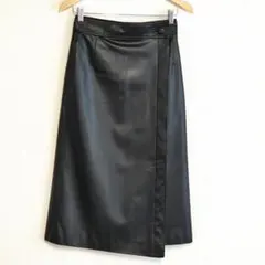 美品 SAYAKADAVIS サヤカデイヴィス レザー スカート 黒 ブラック