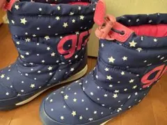 クラビスキッズ23cm ⭐︎星柄スノーブーツ ネイビー ピンク