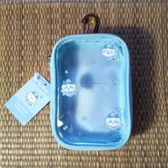 2点セットちいかわ(ハチワレ)透明ポーチ、ハチワレハンドタオル