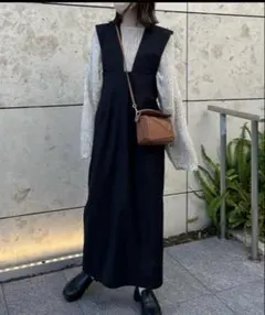 サロペットスカート ロングワンピース