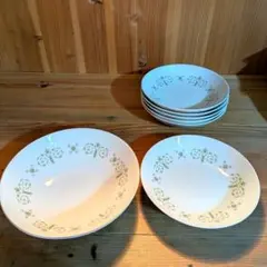 ​【昭和レトロ】ノリタケ Gloria 深皿 7点セット 大皿1 小皿6 ボウル