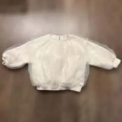 ホワイト シースルー トップス 9-12m