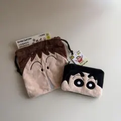 【韓国ダイソー】クレヨンしんちゃん　ポーチ　2点セット