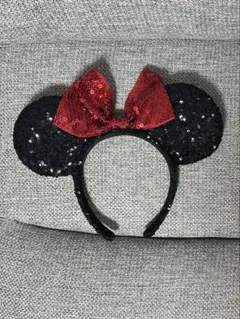 ディズニー ミニーマウス スパンコール カチューシャ