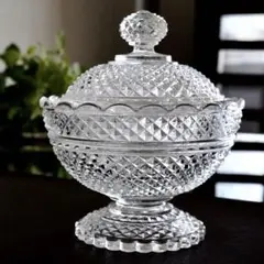 【バカラ/BACCARAT】バンブー　ボンボニエール　ガラスアンティーク　未使用 バカラ/BACCARAT】バンブー ボンボニエール ガラスアンティーク