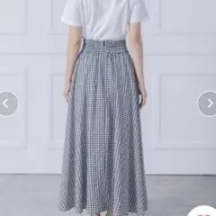 clear ギンガムチェックフレアスカート