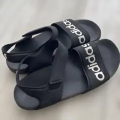 adidas ブラック サンダル 25cm