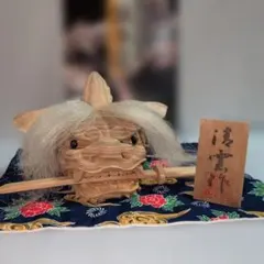 d*7様 能面 般若面 木彫 伝統工芸品 凹目 魔除 - メルカリ