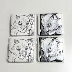 鬼滅の刃　ダイニング　お楽しみくじ　缶バッジ　嘴平伊之助のサムネイル