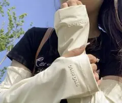 【最終SALE】アームカバー　ゆったり　新品　紫外線カット　冷感素材　日焼け止め