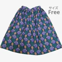 プープレ クロッカスプリントフレアスカートのサムネイル