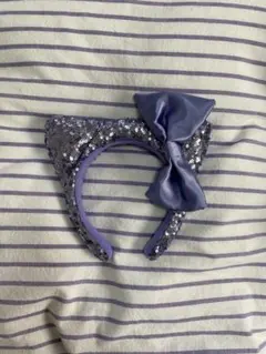 USJ ハローキティカチューシャ 紫 スパンコール