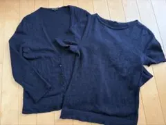 コムサデモード　カーディガン　半袖ニット　カーディガンセット