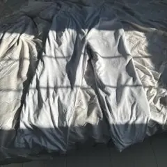 ライトグレー ストレートパンツ ウエスト30cm