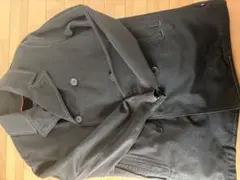 黒 ダブルブレスト トレンチコート