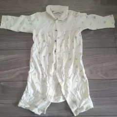 BURBERRY クリーム色 動物柄ロンパース 70cm