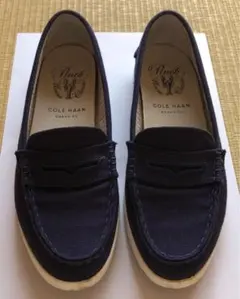 コールハーン　レディース　ローファー　ネイビー　サイズ22,5㎝