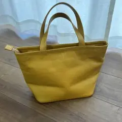 BUSINESS LEATHER FACTORYイエロー レザーミニトートバッグ