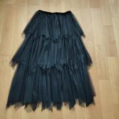 再お値下げ　3段チュール　未使用に近い MからML　ウエストゴム　日本製