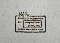 海外ウッドスタンプ Immigration stamp