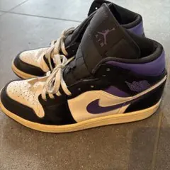Nike Air Jordan 1 黒/紫 ハイカットスニーカー