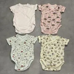 ユニクロ ボディスーツ肌着 70 前開き 4枚セット