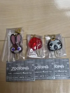 ズートピア アイスキャンディーチャーム 3個セット ガチャガチャ
