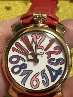 GaGa MILANO マヌアーレ40 シェル文字盤 稼働 美品 - メルカリ