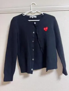 PLAY Comme des Garçons ブラック カーディガン M