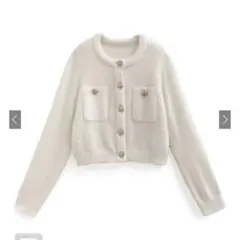 GRL ラメフェザーカーディガン　kz618