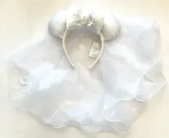 ディズニー　カチューシャ　海外　ベール付き　ミニー