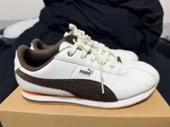 PUMA TURIN スニーカー ホワイト ブラウン 25cm
