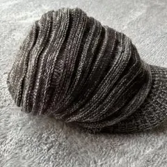 ストライプニットキャップ ダークグレー