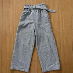 ikka ベルト付きワイドパンツ 【150】