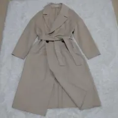 【美品】PLST ウールナイロンリバーコート アイボリー L