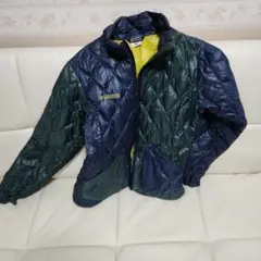 Columbia キルティングジャケット M ネイビー/グリーン/イエロー