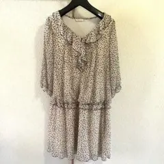 再値下げROSE Tiara シフォンブラウス　ドットチュニックワンピース