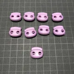 P304 ハンドメイド　素材　パーツ　紐どめ　スプリングコードストッパー　紫