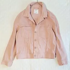 Bershka Denim ピンクデニムジャケット　L　ワイド　Gジャン