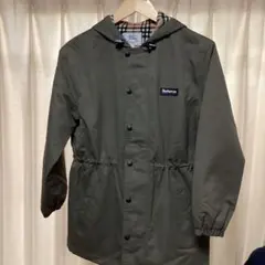 フード付きオリーブジャケットコート