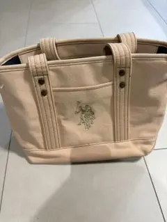 刺繍入りベージュトートバッグ