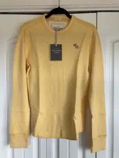 USA購入　新品タグ付き　アバクロ イエロー 長袖カットソー S