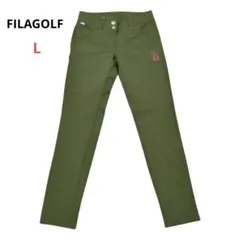 美品　FILAレディースゴルフスリムフィットパンツ 裏起毛L