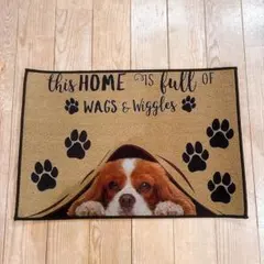 足元マット 玄関マット ウェルカム 犬 キャバリア サロン トリミングスパニエルのサムネイル