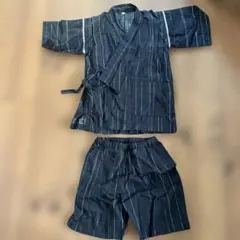 紺色ストライプ 甚平 120センチ